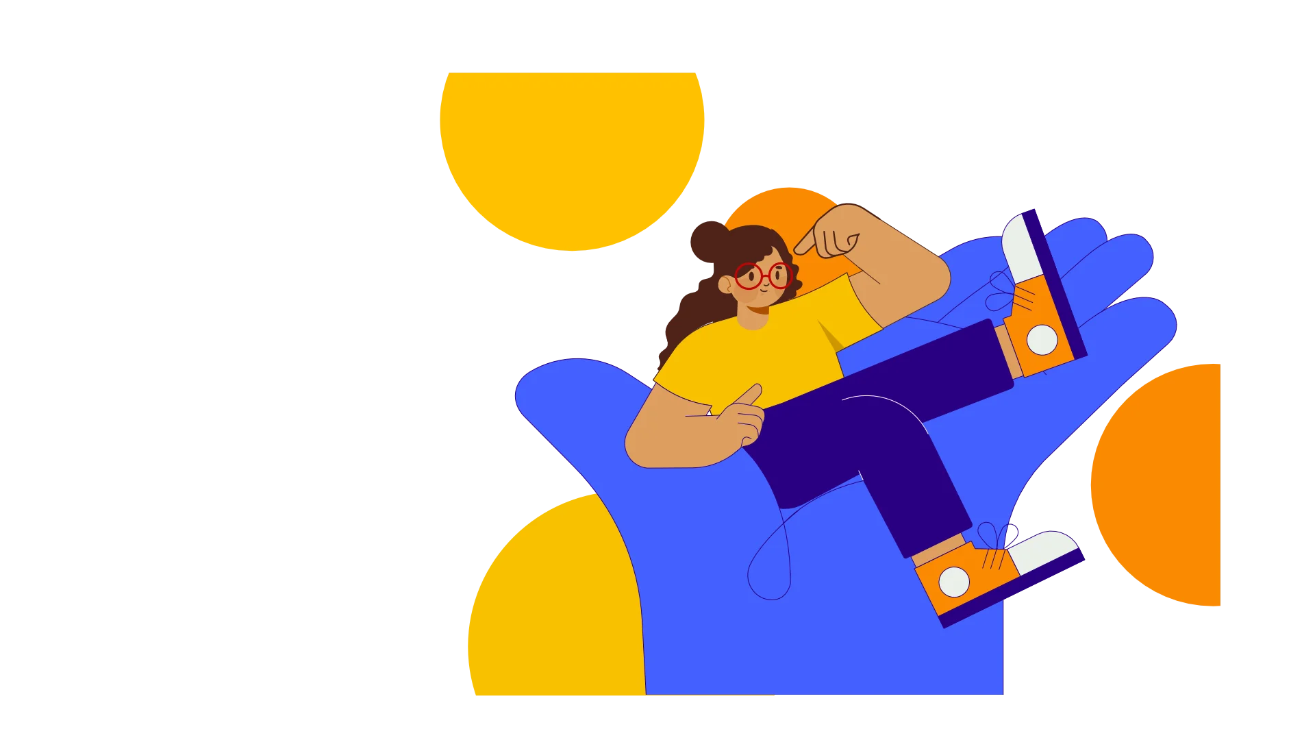 Ilustración de diseñadora UI/UX